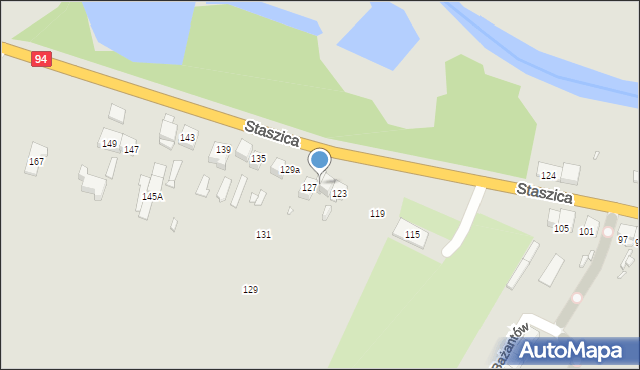Czeladź, Staszica Stanisława, 125A, mapa Czeladź