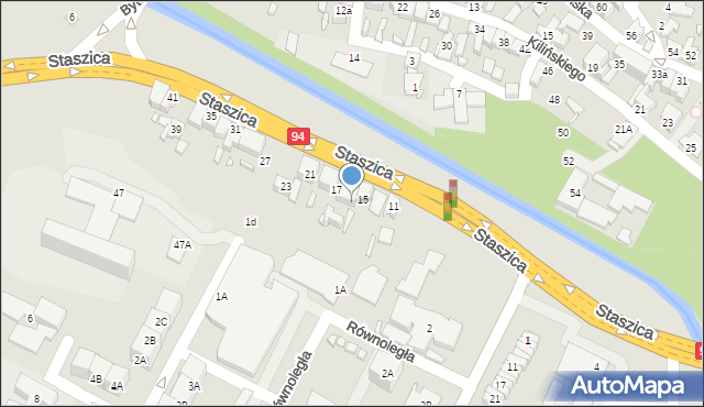 Czeladź, Staszica Stanisława, 17A, mapa Czeladź