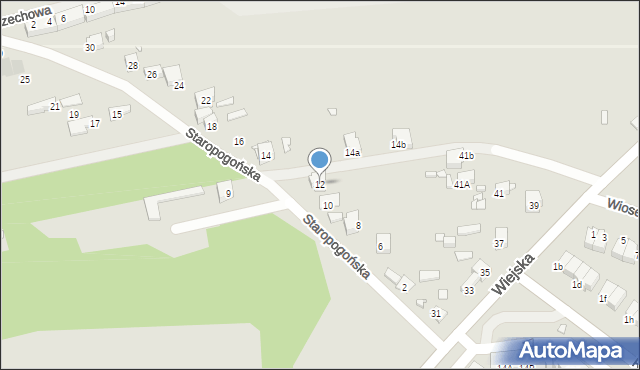 Czeladź, Staropogońska, 12, mapa Czeladź