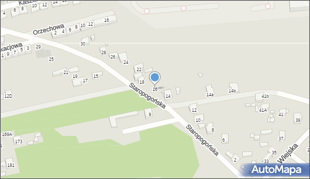 Czeladź, Staropogońska, 16, mapa Czeladź