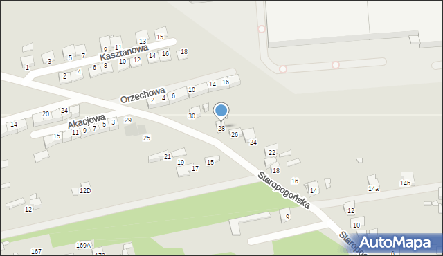 Czeladź, Staropogońska, 28, mapa Czeladź