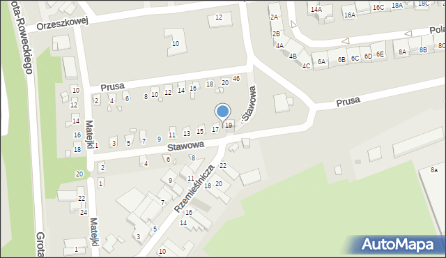 Czeladź, Stawowa, 17a, mapa Czeladź