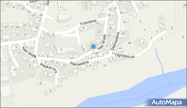 Czernichów, Starowiślna, 5, mapa Czernichów