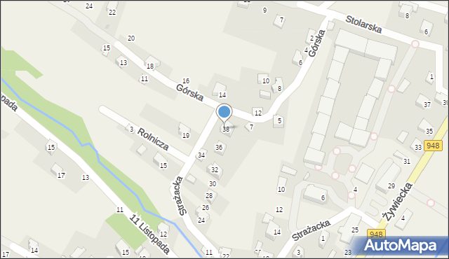 Czernichów, Strażacka, 38, mapa Czernichów