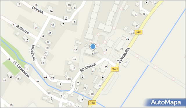 Czernichów, Strażacka, 6, mapa Czernichów