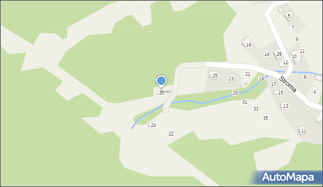 Czernichów, Stroma, 20, mapa Czernichów