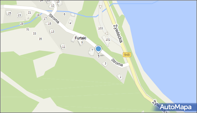 Czernichów, Stroma, 5, mapa Czernichów