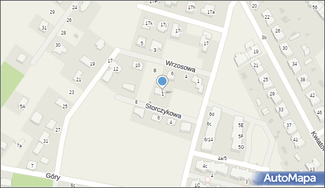 Czernikowo, Storczykowa, 1, mapa Czernikowo