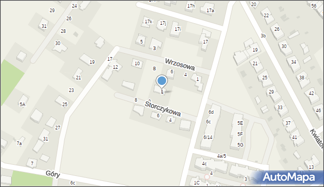 Czernikowo, Storczykowa, 5, mapa Czernikowo