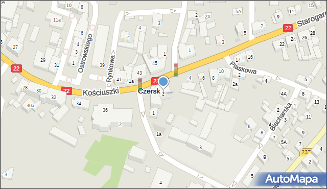 Czersk, Starogardzka, 2, mapa Czersk