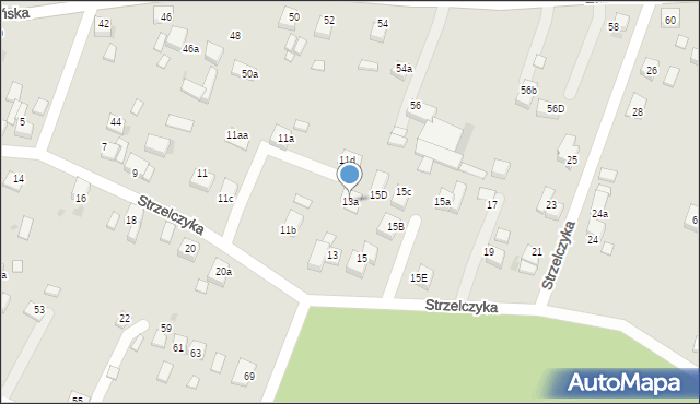 Czerwionka-Leszczyny, Strzelczyka, 13a, mapa Czerwionka-Leszczyny