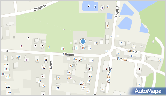 Czerwonak, Stroma, 15, mapa Czerwonak