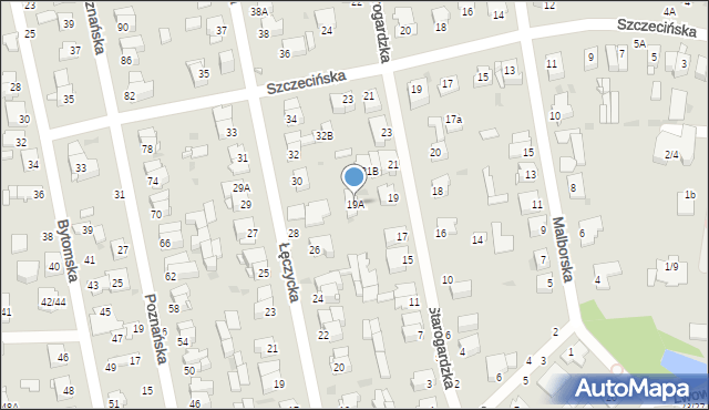 Częstochowa, Starogardzka, 19A, mapa Częstochowy