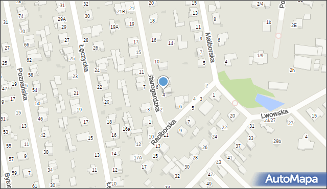 Częstochowa, Starogardzka, 4, mapa Częstochowy