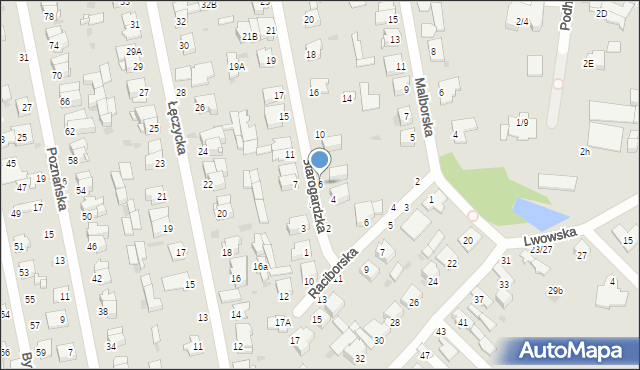 Częstochowa, Starogardzka, 6, mapa Częstochowy