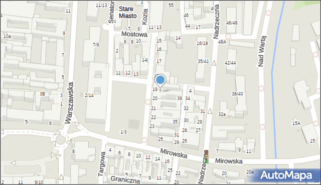 Częstochowa, Stary Rynek, 14b, mapa Częstochowy