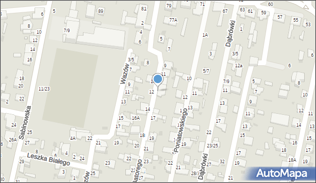 Częstochowa, Stefana Batorego, 13, mapa Częstochowy