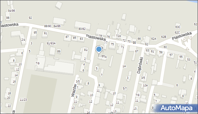 Częstochowa, Stefana Batorego, 3, mapa Częstochowy