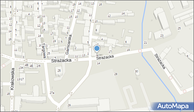 Częstochowa, Strażacka, 15, mapa Częstochowy