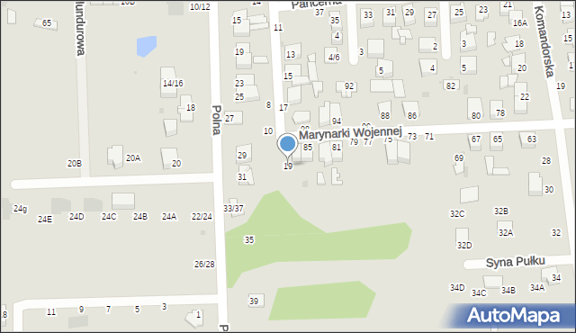 Częstochowa, Strzelecka, 19, mapa Częstochowy