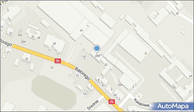 Człuchów, Stefana Batorego, 10A, mapa Człuchów