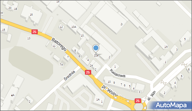 Człuchów, Stefana Batorego, 22a, mapa Człuchów