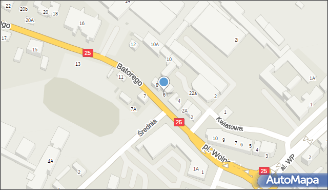 Człuchów, Stefana Batorego, 6, mapa Człuchów