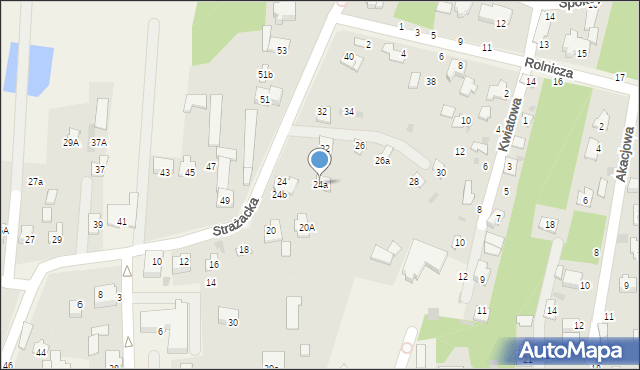 Czosnów, Strażacka, 24a, mapa Czosnów