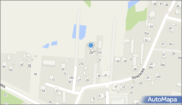 Czosnów, Strażacka, 29A, mapa Czosnów