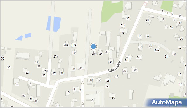 Czosnów, Strażacka, 43, mapa Czosnów