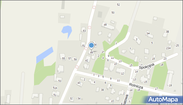 Czosnów, Strażacka, 44, mapa Czosnów