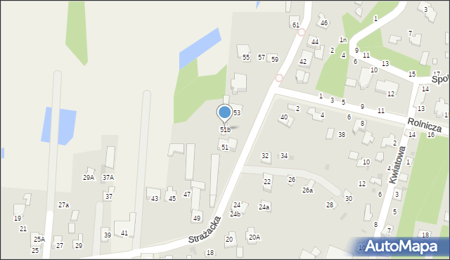 Czosnów, Strażacka, 51b, mapa Czosnów