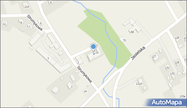 Czudec, Strumykowa, 4, mapa Czudec