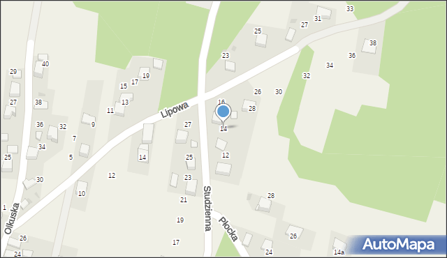 Czyżówka, Studzienna, 14, mapa Czyżówka