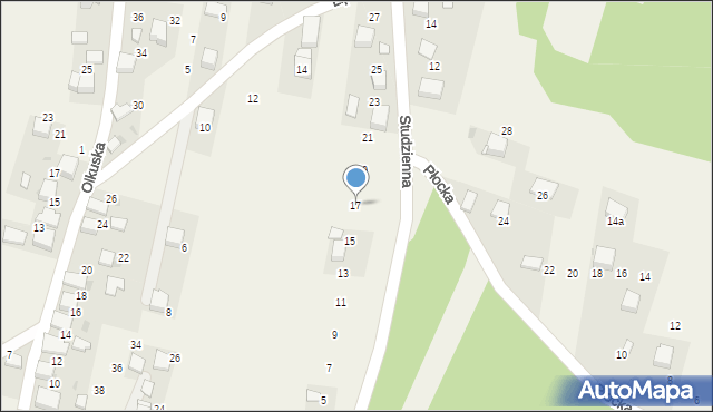 Czyżówka, Studzienna, 17, mapa Czyżówka