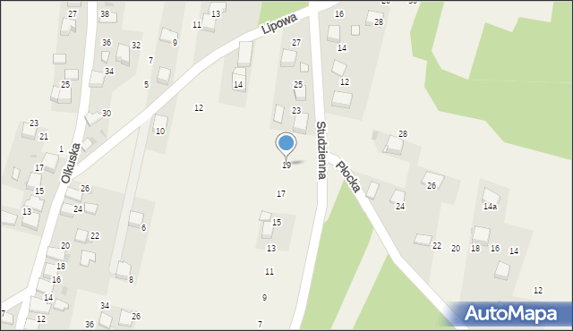 Czyżówka, Studzienna, 19, mapa Czyżówka