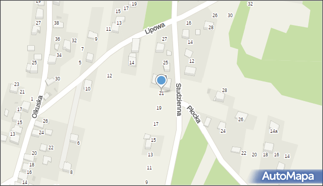 Czyżówka, Studzienna, 21, mapa Czyżówka
