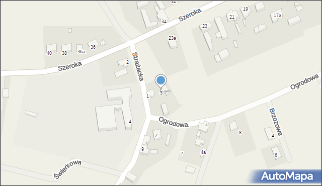 Dąbie, Strażacka, 3, mapa Dąbie