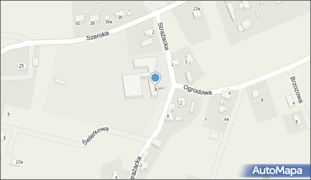 Dąbie, Strażacka, 4, mapa Dąbie