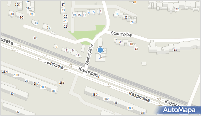 Dąbrowa Górnicza, Storczyków, 2A, mapa Dąbrowa Górnicza