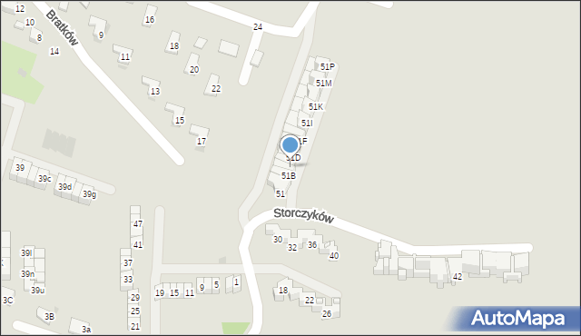 Dąbrowa Górnicza, Storczyków, 51C, mapa Dąbrowa Górnicza