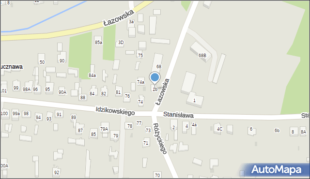 Dąbrowa Górnicza, Stanisława, ks., 1b, mapa Dąbrowa Górnicza