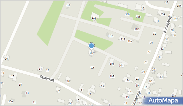 Dąbrowa Górnicza, Stawowa, 10c, mapa Dąbrowa Górnicza