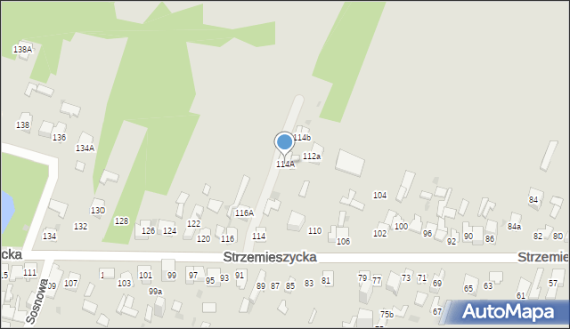 Dąbrowa Górnicza, Strzemieszycka, 114A, mapa Dąbrowa Górnicza