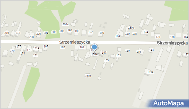 Dąbrowa Górnicza, Strzemieszycka, 159A, mapa Dąbrowa Górnicza