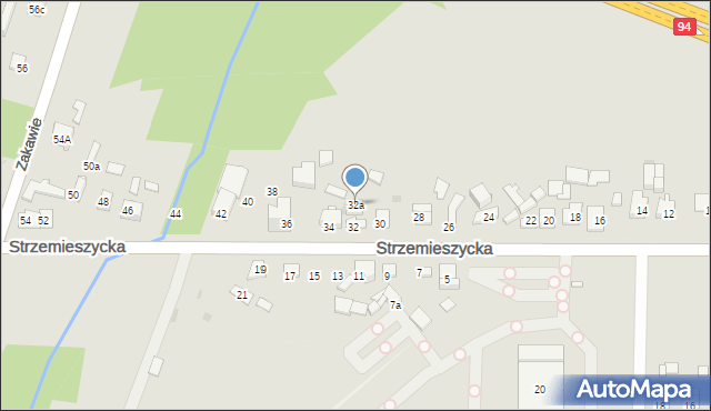 Dąbrowa Górnicza, Strzemieszycka, 32a, mapa Dąbrowa Górnicza