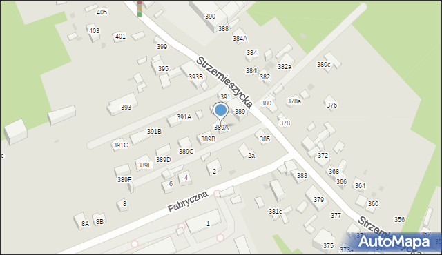 Dąbrowa Górnicza, Strzemieszycka, 389A, mapa Dąbrowa Górnicza