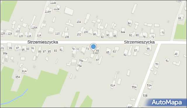 Dąbrowa Górnicza, Strzemieszycka, 71A, mapa Dąbrowa Górnicza