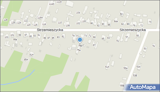 Dąbrowa Górnicza, Strzemieszycka, 75b, mapa Dąbrowa Górnicza