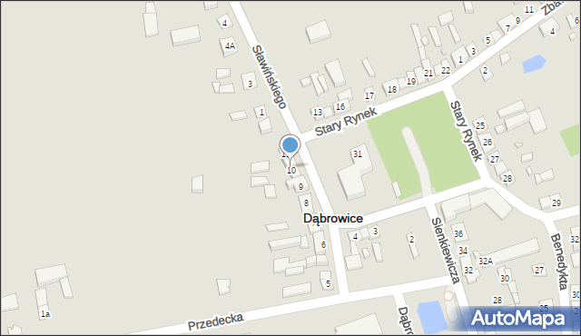 Dąbrowice, Stary Rynek, 10, mapa Dąbrowice